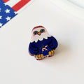 Cute USA Flag Pattern Floral Shape Hair Clip 8AS6HCP59T