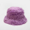 Fluffy Thick Warm Solid Color Winter Bucket Hat 6W6HAT533
