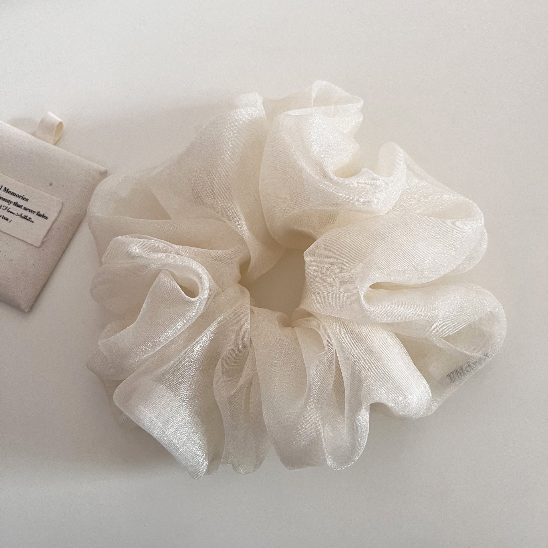 Refined Shimmery Sheer Organza Fluffy Elastic Scrunchie MK2BW6W6HSR83