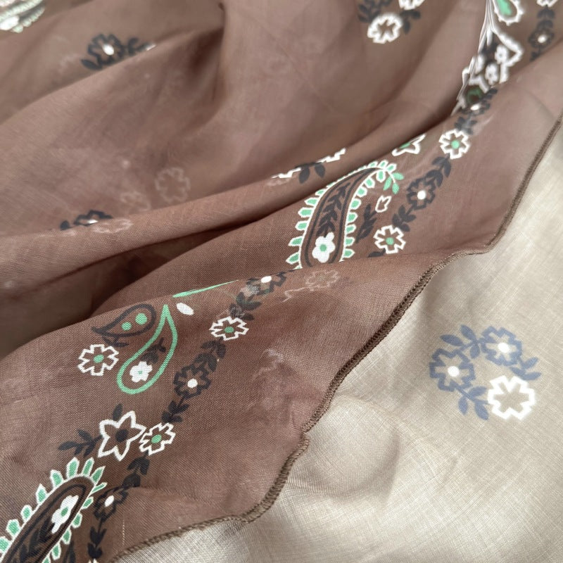 Vintage Leopard Print Polka Dots Long Silk Scarf 6W6NSC220