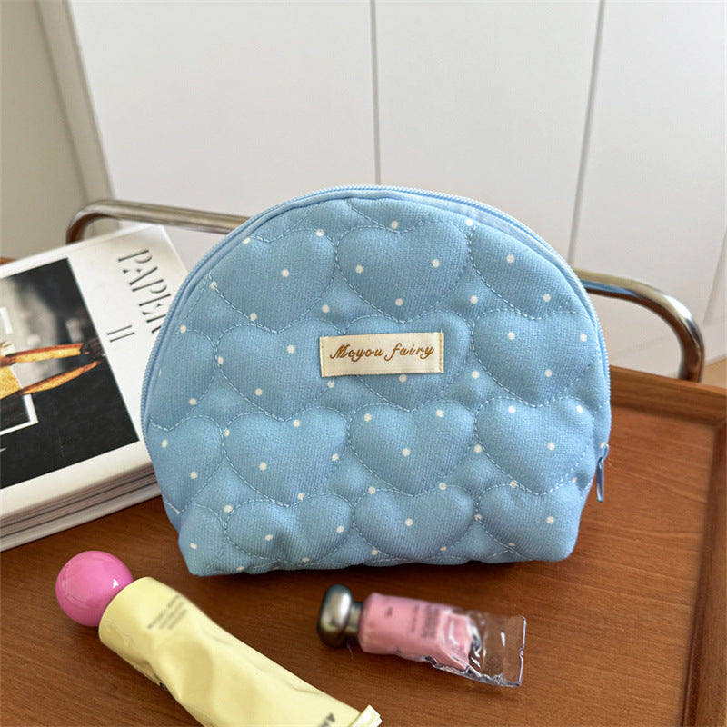 Colorful Polka Dots Quilted Shell Makeup Bag MK2BW6S10BOB123