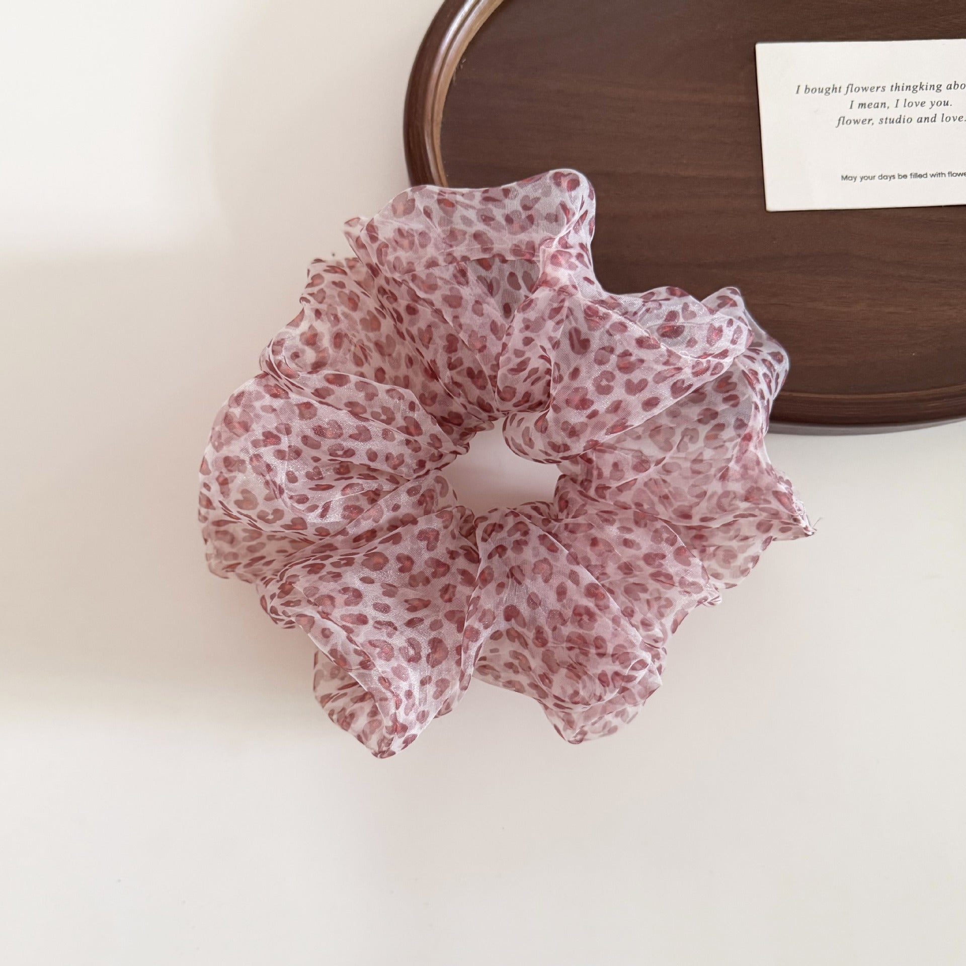 Retro Fluffy Organza Plaid Hair Scrunchies MK2BW6W6HSR79