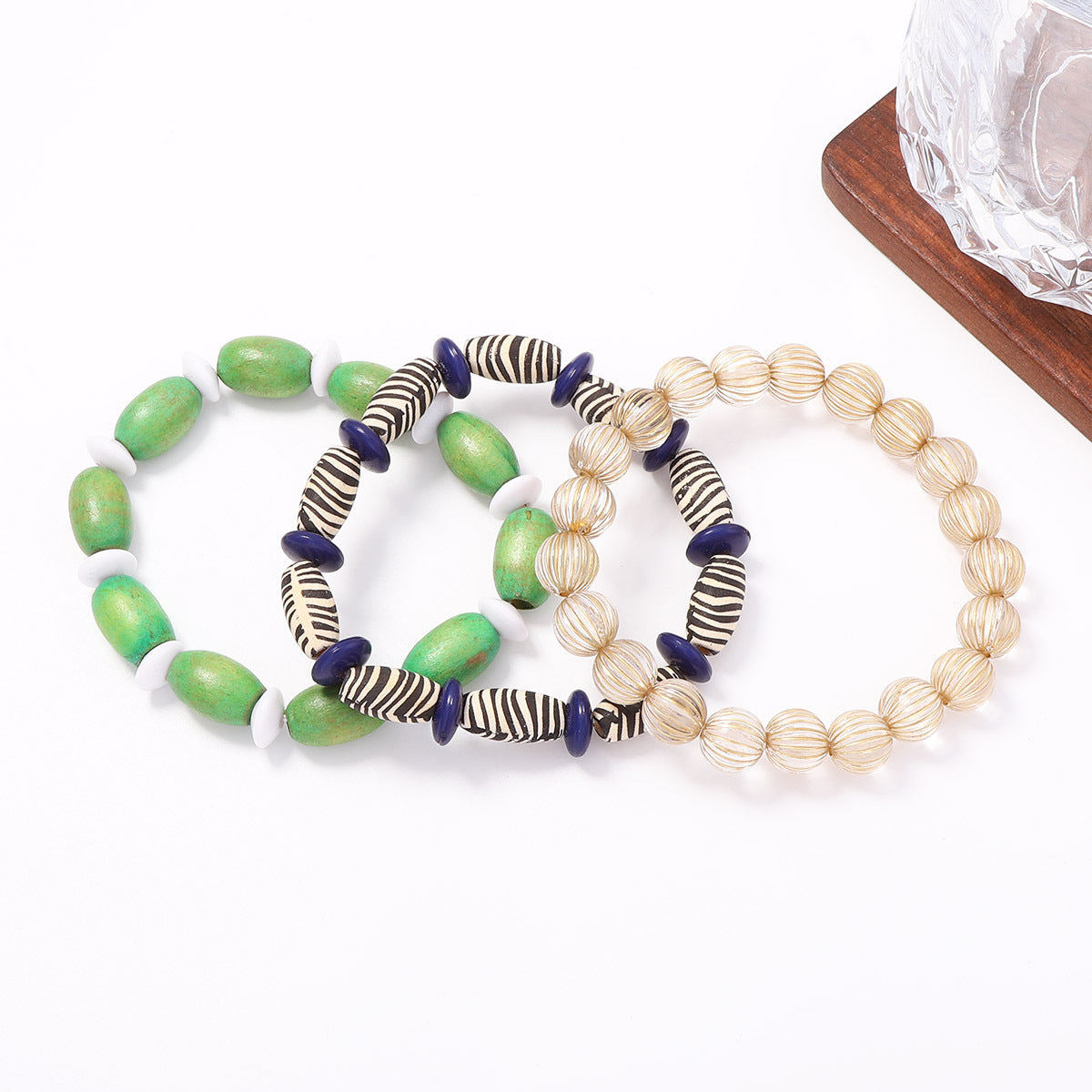 Boho Style Wood Beaded Chain Bracelets 6W6JBR626