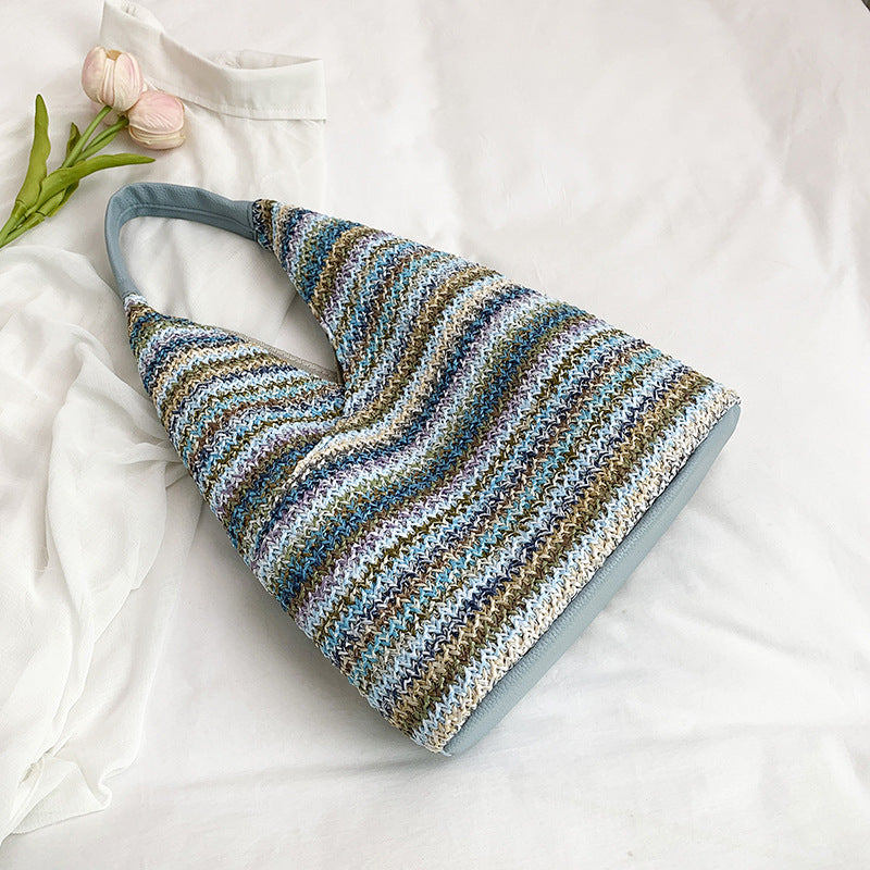 Trendy Colorful Woven Beach Shoulder Bag 6W10BBG2480