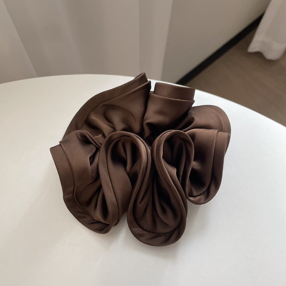 Elegant Solid Color Ruffled Hair Scrunchies 6W6HSR326