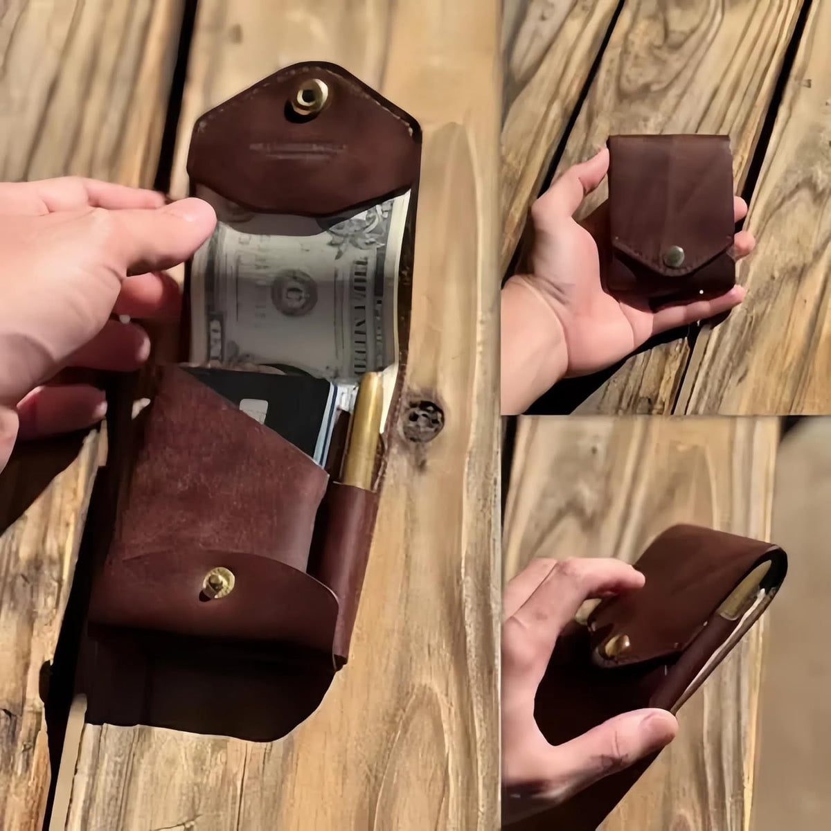 Vintage Genuine Leather Short Bifold Wallet 6W10BWB298