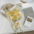 Fashion Leaf Print Waist Belt Silk Scarf MK2BLW6W6NSI53