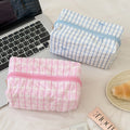 Striped Bowknot Cosmetic Bag - DippedShop Wholesale - #3747