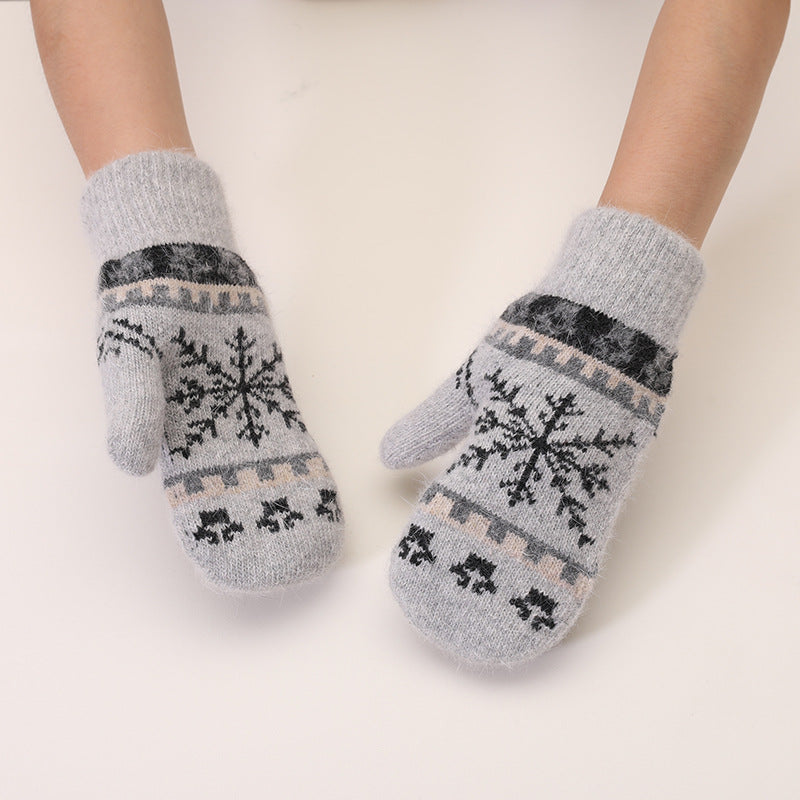 Snowflake Knit Mittens - DippedShop Wholesale - #8931