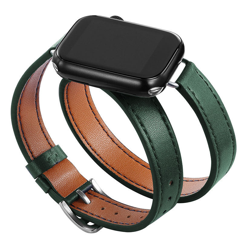 Simple Solid Color PU Leather Watch Band 6W6JWA135