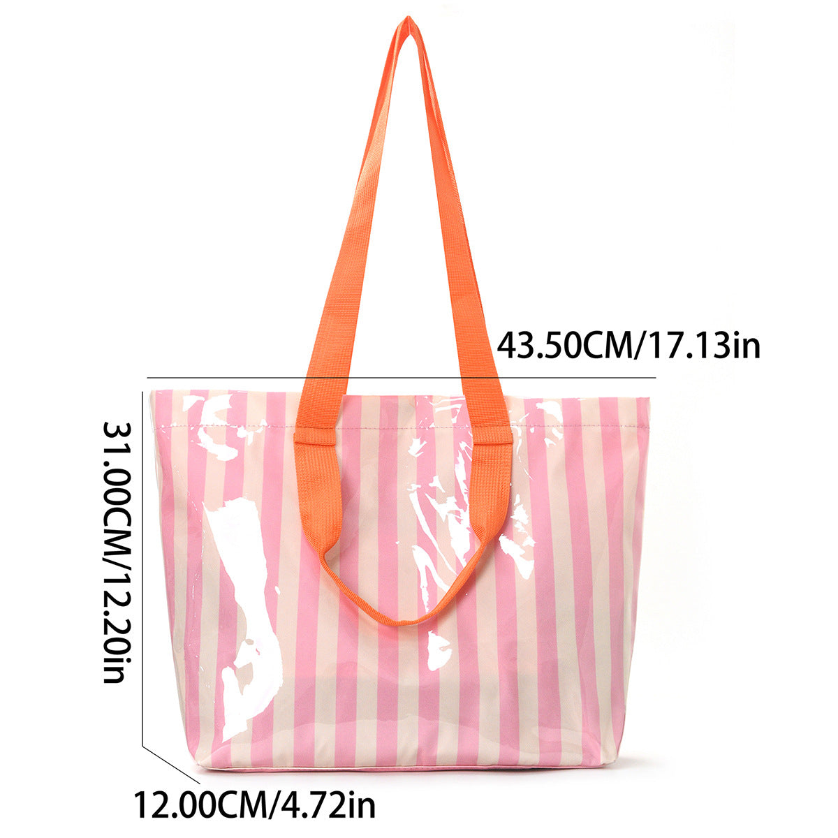 Stylish Striped Large Capacity Waterproof Shoulder Bag MK2BLW6W10BBG560