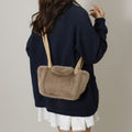 Simple Solid Color Imitation Rabbit Fur Shoulder Bag 6W10BBG1928
