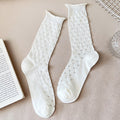 Ruffle Cuff Mesh Socks - DippedShop Wholesale - #0835