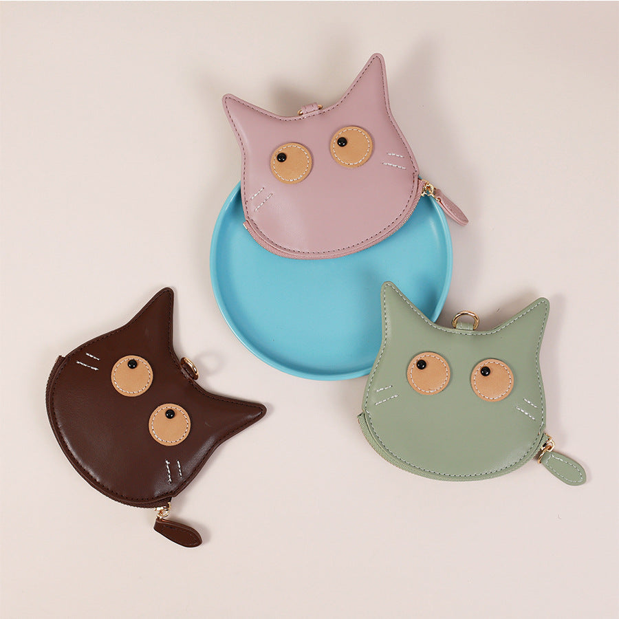 Cute Cartoon Cat Mini Card Holder Wallet 6S10BWB99