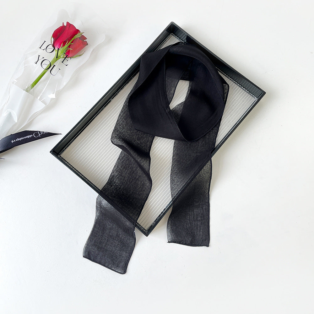 Elegant Thin Ribbon Scarf - DippedShop Wholesale - #7923