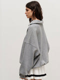 Loose Lapel Zipper Hoodie - DippedShop Wholesale - #6451