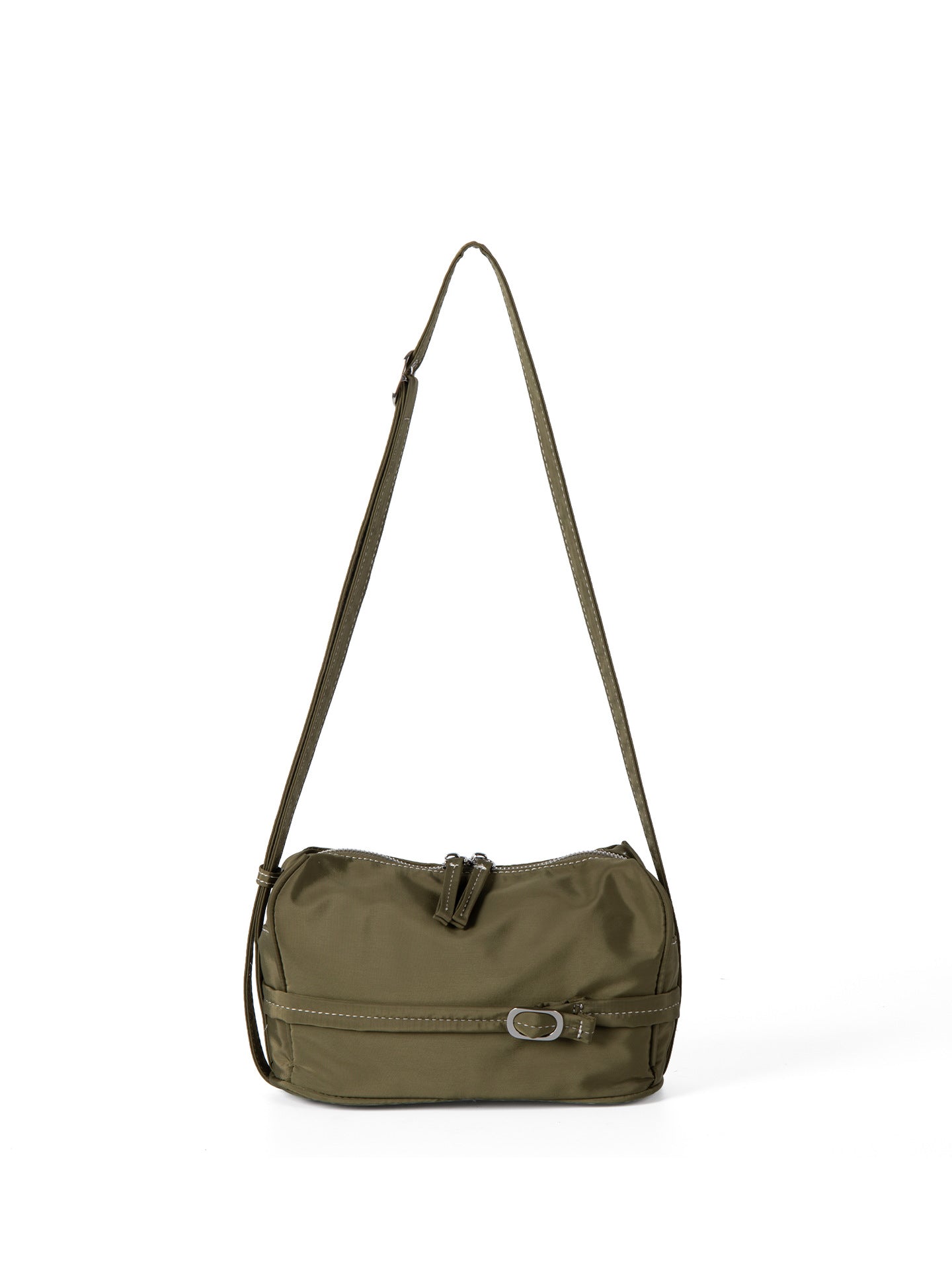 Simple Solid Color Nylon Crossbody Bag 6W10BBG1365