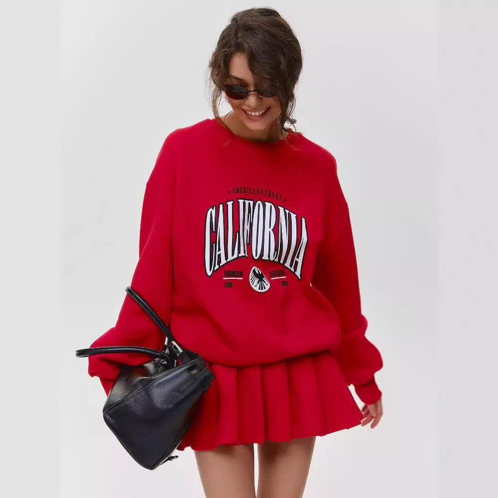 Vintage Loose Print Hoodie - DippedShop Wholesale - #1267