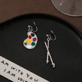 Palette Paintbrush Dangle Earrings - DippedShop Wholesale - #5827