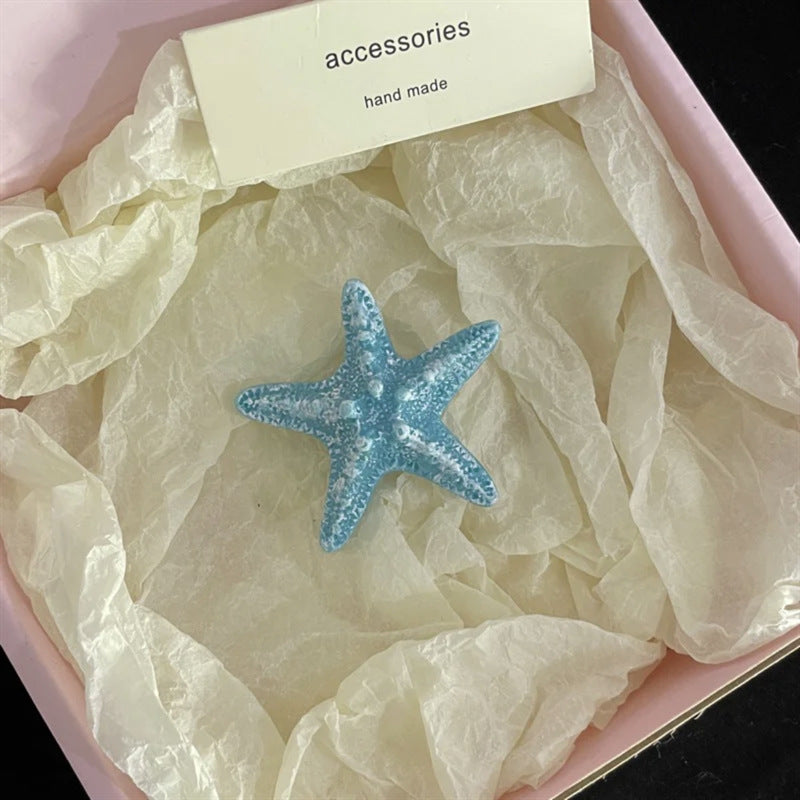 Cute Starfish Beach Side Hair Clip 8AS6HCP345L