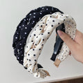 Vintage Polka Dots Rhinestones Woven Twist Headband MK2SPM6W6HBD21
