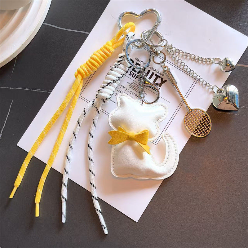 Creative Cat Pendant Rope Braided Bag Charm 6W10BBC369