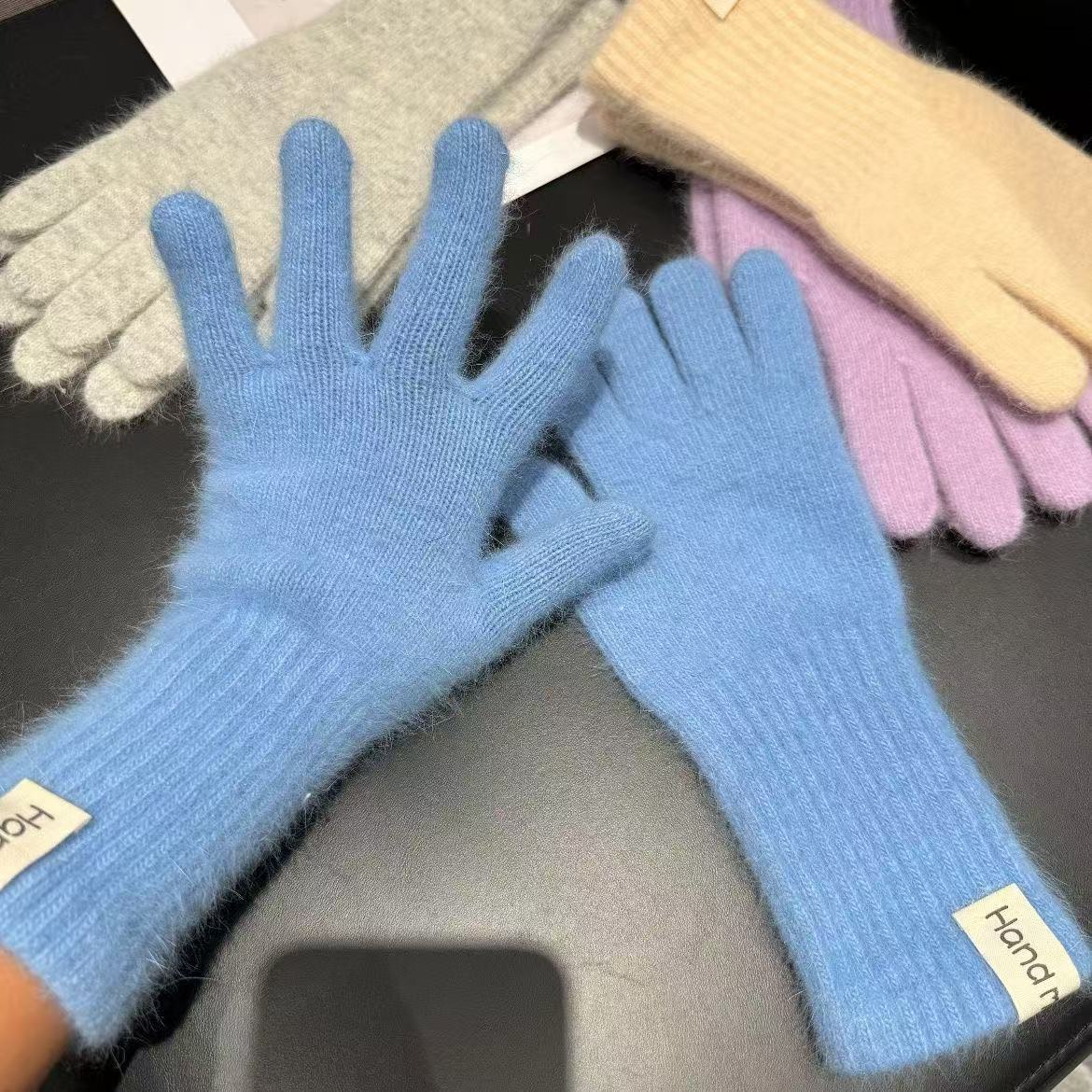 Faux Fur Touchscreen Gloves - DippedShop Wholesale - #3955
