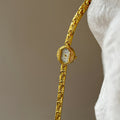 Retro Rhinestone Wrist Watch - DippedShop Wholesale - #8979