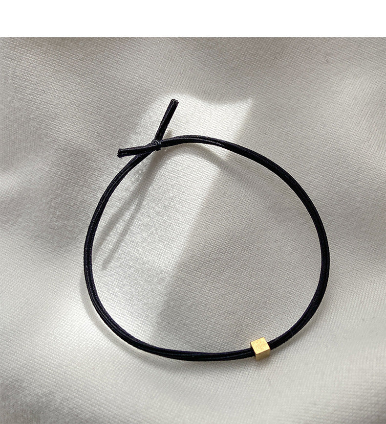 Stylish Square Alloy High Elastic Hair Tie MK2BLW6W6HHT13