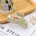 Trendy Candy Color Floral Print Acetate Hair Claw 8AS6HCP266T