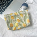 Vintage Tulip Jacquard Large Capacity Makeup Bag MK2BW6W10BOB387