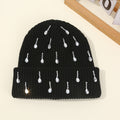 Rhinestone Cuffed Knit Beanie - DippedShop Wholesale - #0291