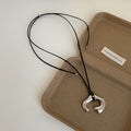 Minimalist Hollow Heart Pendant Necklace 6W6JNC672
