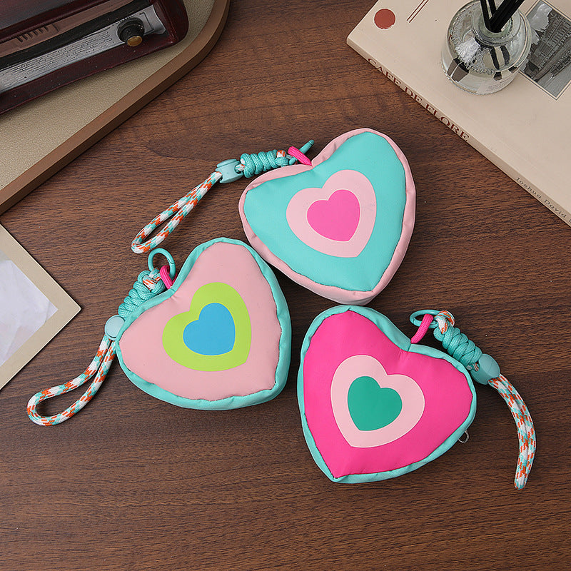 Colorful Heart-Shaped Mini Pouch Bag Charm 6W10BBC749