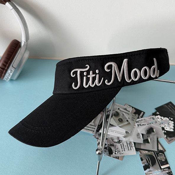 Breathable Solid Color Letters Embroidery Sun Set MK2COK6W6HAT368