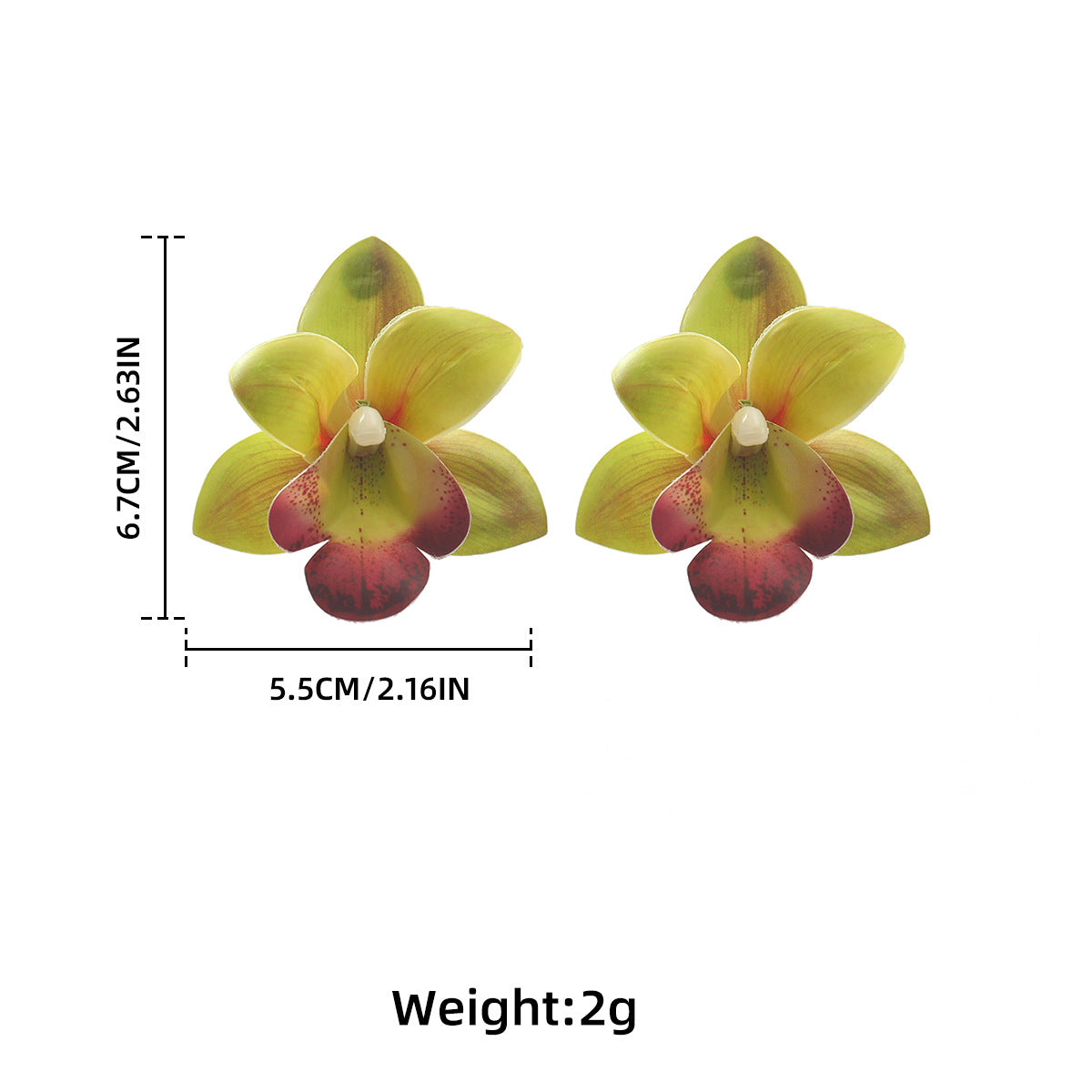 Orchid Stud Earrings - DippedShop Wholesale - #6947