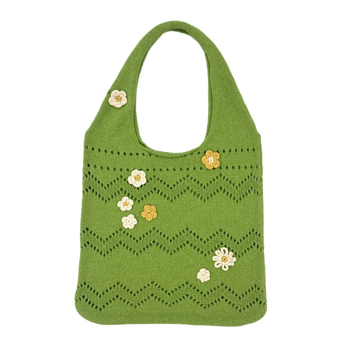 Floral Crochet Shoulder Bag - DippedShop Wholesale - #2787