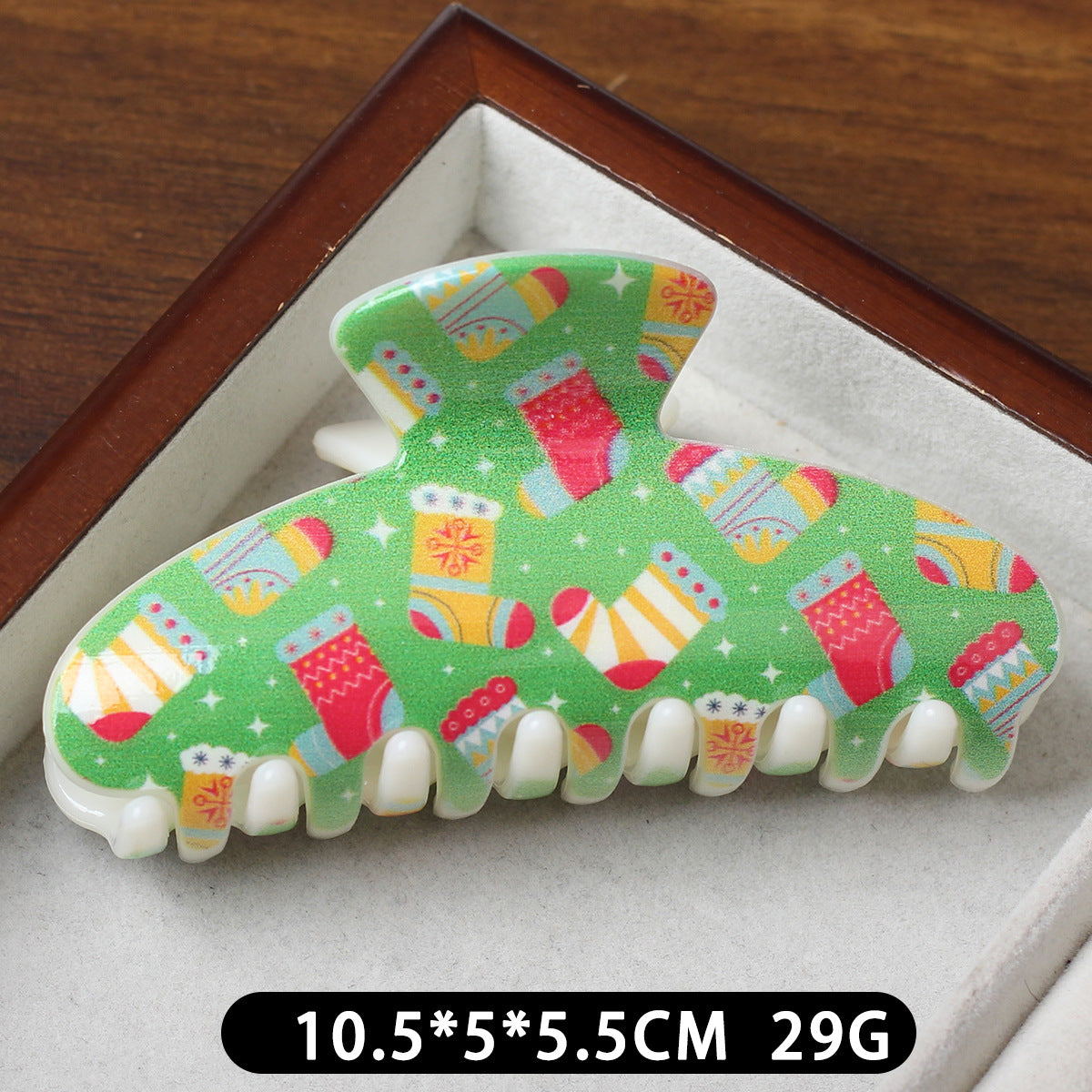 Sweet Santa Claus Print Hair Claws 6W6HCP1697