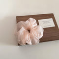 Mesh Ruffle Pearl Hair Scrunchie MK2BW6W6HSR03
