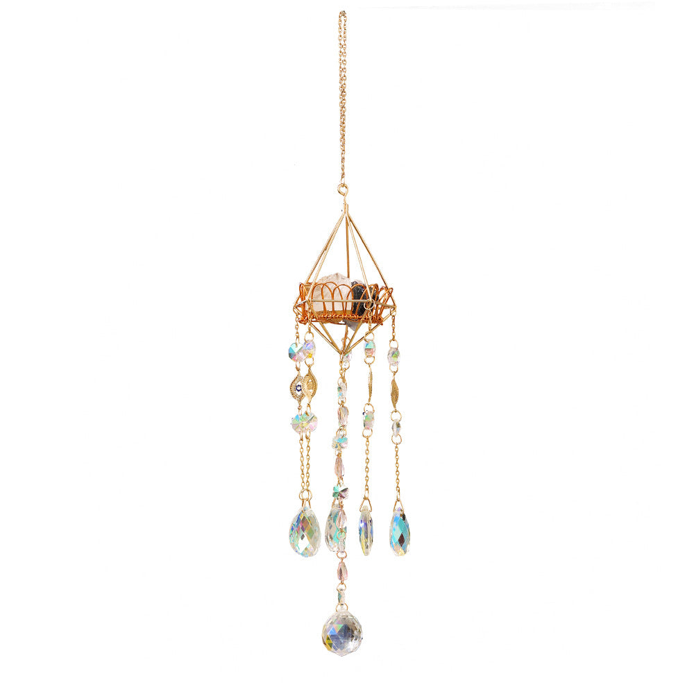 Gold Crystal Suncatcher Pendant - DippedShop Wholesale - #1139