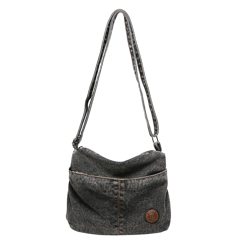 Vintage Daisy Print Denim Shoulder Crossbody Bag 6W10BBG2371