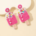 Bead Popsicle Stud Earrings - DippedShop Wholesale - #3411