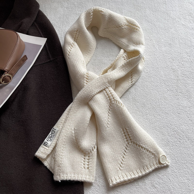 Diamond Fastened Knit Scarf - DippedShop Wholesale - #0691
