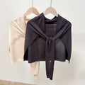 Elegant Solid Color Knit Shawl Wrap 6W6NSC55