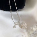 Minimalist Pearl Flower Ball Sliding Necklace 6W6JNC430