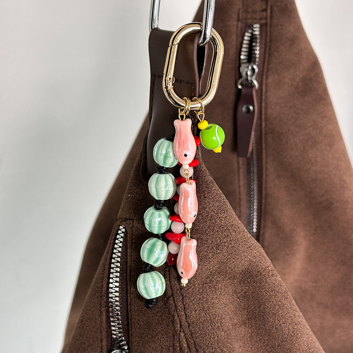 Bead Fish Tassel Keychain - DippedShop Wholesale - #6035