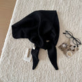 Trendy Solid Color Knit Headscraf Triangle Scarf 6W6NSC91