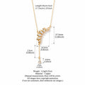 Elegant Gold Plated Heart Rhinestones Pendant Necklace 6W6JNC643
