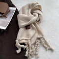 Cashmere-Feel Tassel Scarf - DippedShop Wholesale - #5123