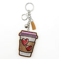 Stylish Rhinestones Heart Coffee Cup Bag Charm 6W10BBC637